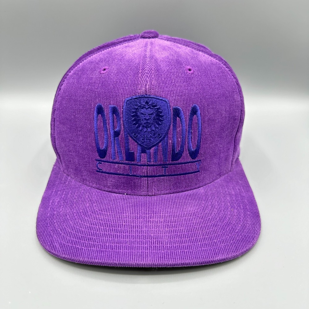 Orlando City Soccer Club Hat Mitchell & Ness Purple Corduroy Snapback‎ Cap *
